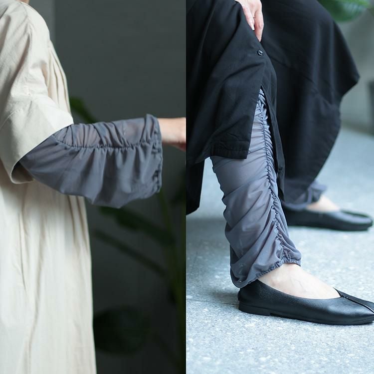 大きいサイズ レディース レッグ＆アームシアーウォーマー　jps003 【ゆうパケット可】 グレー