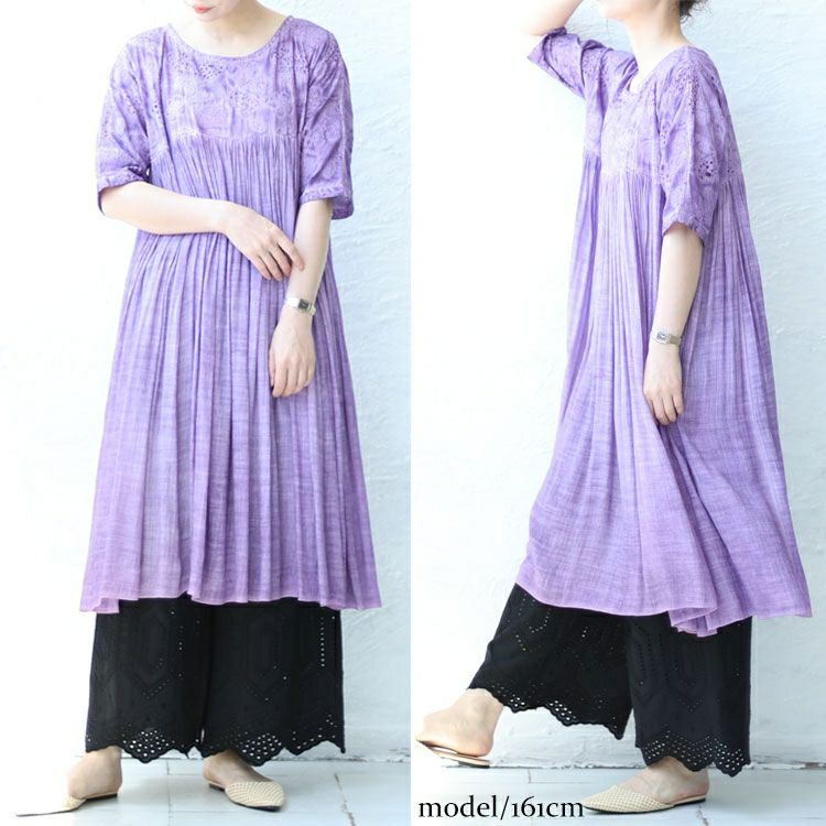 大きいサイズ レディース 刺繍レースコットンペチパンツ　gold931 【メール便可】