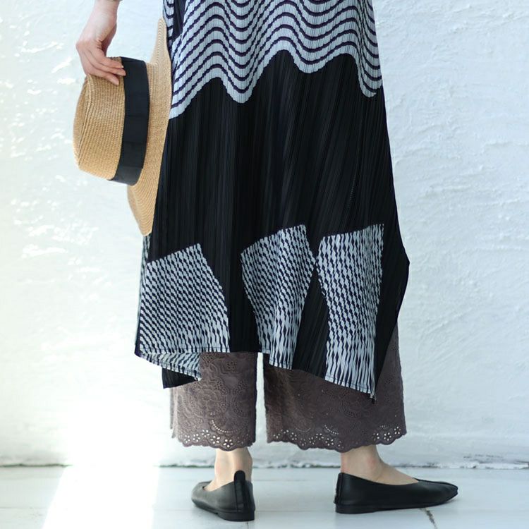 大きいサイズ レディース 刺繍レースコットンペチパンツ　gold932 【メール便可】