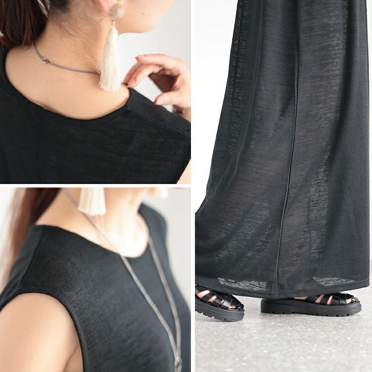 大きいサイズ レディース ノースリーブマキシワンピース　cast-5536002 【メール便可】