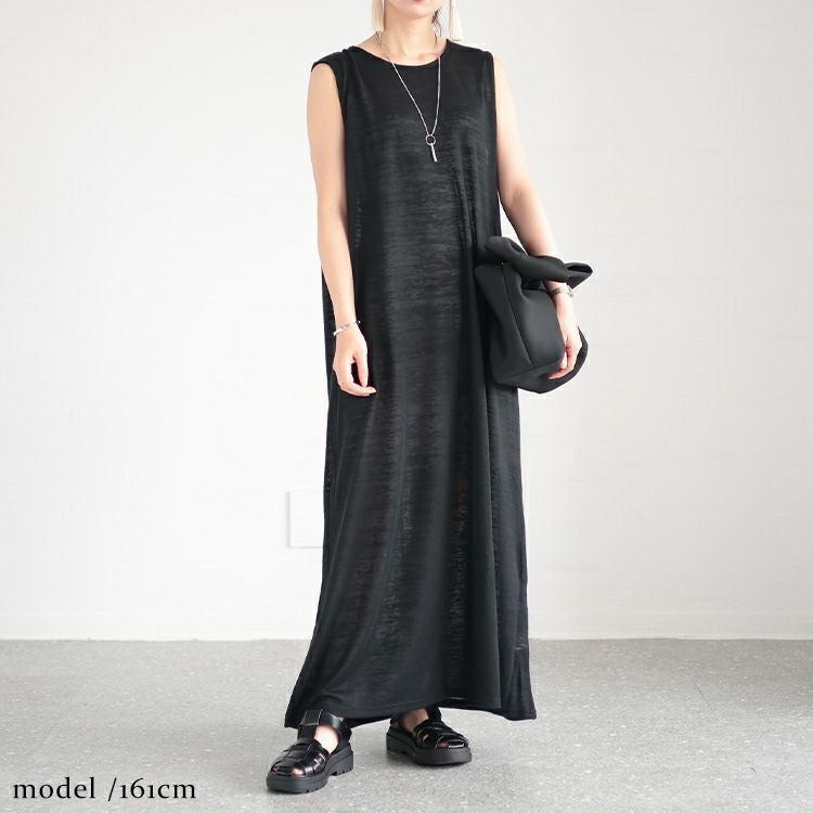大きいサイズ レディース ノースリーブマキシワンピース　cast-5536002 【メール便可】