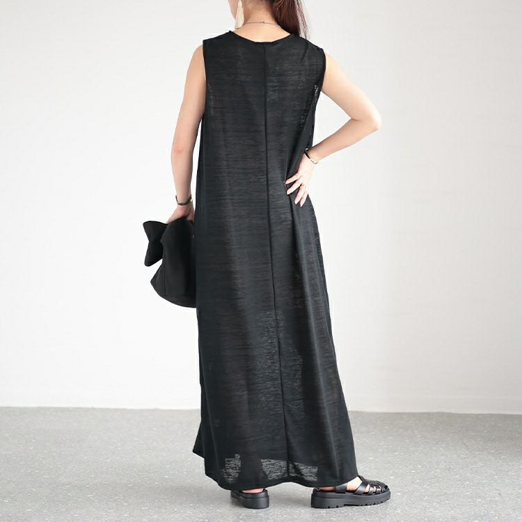 大きいサイズ レディース ノースリーブマキシワンピース　cast-5536002 【メール便可】