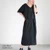 大きいサイズ レディース ポケット付きドルマンワンピース　sw-0556 ブラック