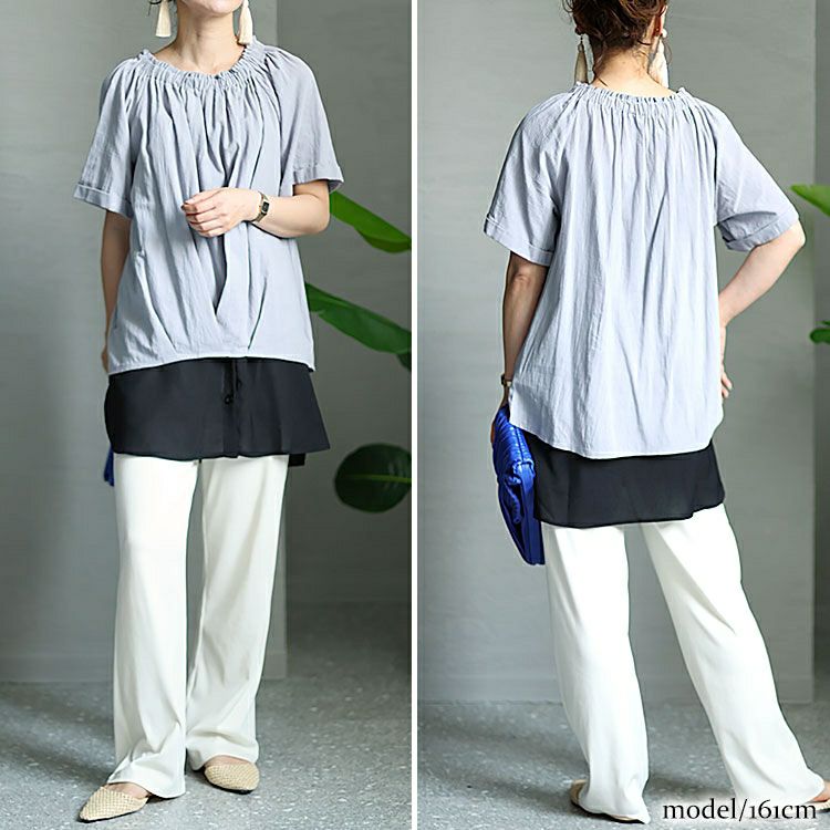 大きいサイズ レディース ロングレイヤードキャミソール　goldy-1302 【メール便可】