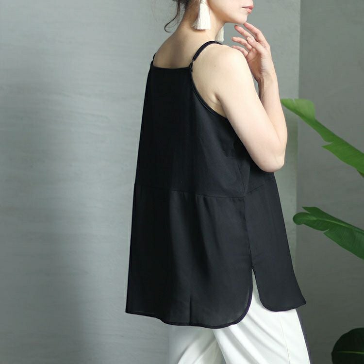 大きいサイズ レディース ロングレイヤードキャミソール　goldy-1302 【メール便可】