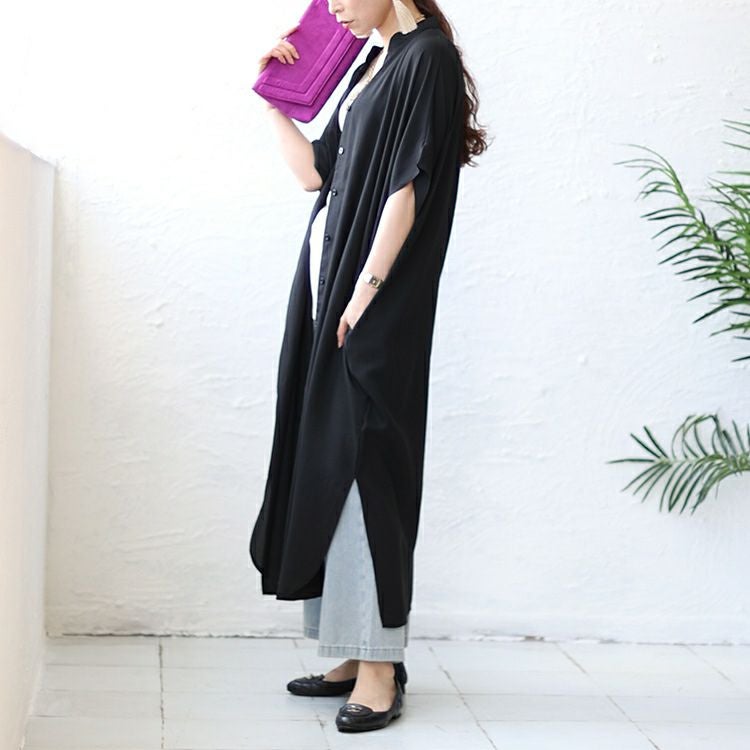 大きいサイズ レディース キーネックドルマンスリーブジャケット　nw-23027