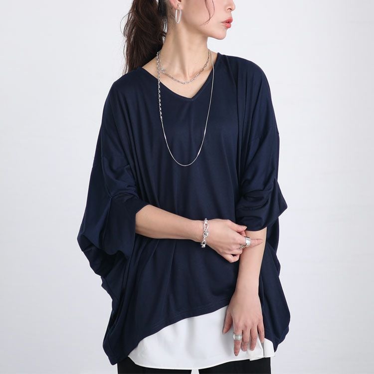 大きいサイズ レディース きものスリーブプルオーバートップス　fem-376