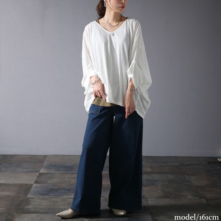 大きいサイズ レディース きものスリーブプルオーバートップス　fem-376