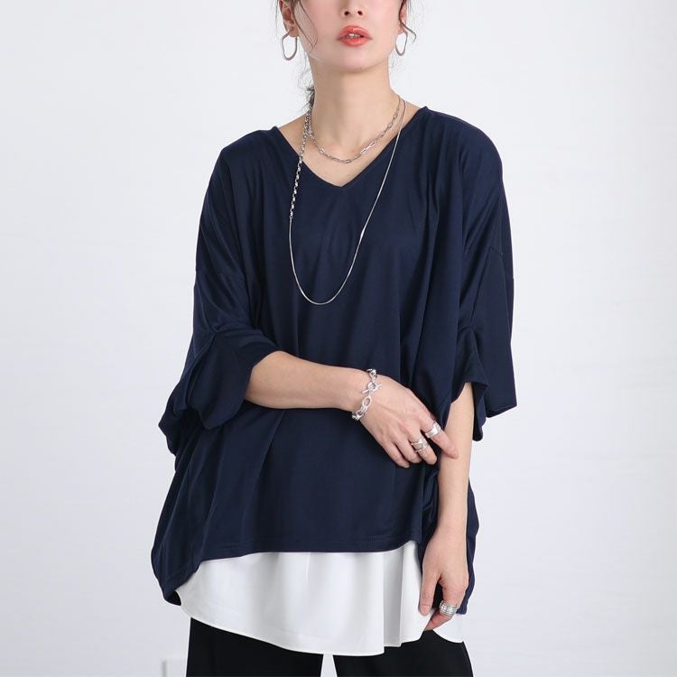 大きいサイズ レディース きものスリーブプルオーバートップス　fem-376