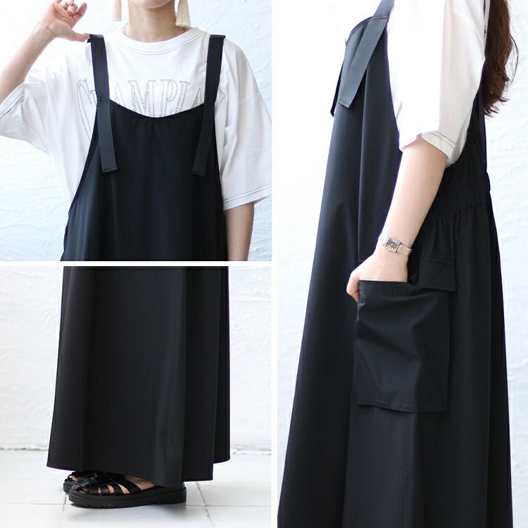 大きいサイズ レディース エプロンロングワンピース　nw-23025
