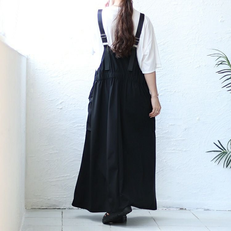 大きいサイズ レディース エプロンロングワンピース　nw-23025