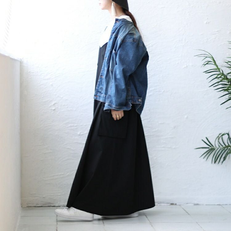 大きいサイズ レディース エプロンロングワンピース　nw-23025