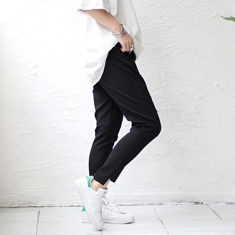 大きいサイズ レディース ダブルボタンダメージスキニーパンツ　goldy-1333 【メール便可】