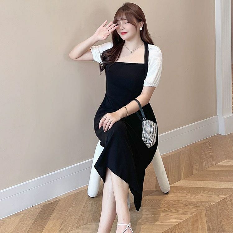 大きいサイズ レディース バックオープンフレアワンピース　goldy-1314