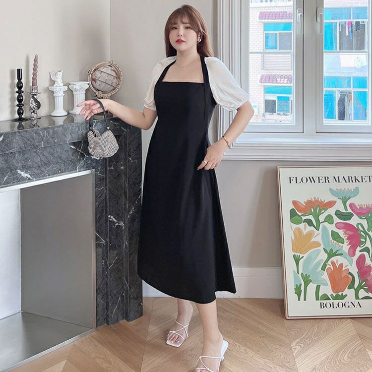 大きいサイズ レディース バックオープンフレアワンピース　goldy-1314