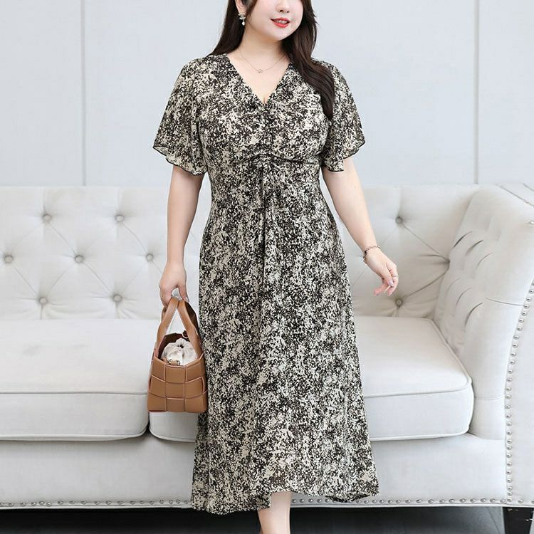 大きいサイズ レディース フレアスリーブシャーリングワンピース　goldy-1339 【メール便可】