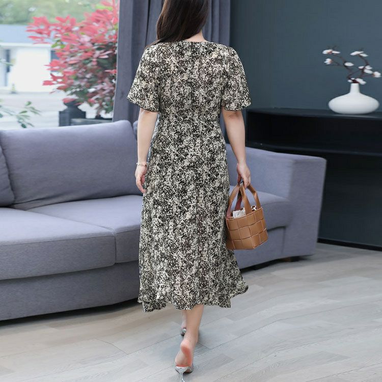 大きいサイズ レディース フレアスリーブシャーリングワンピース　goldy-1339 【メール便可】