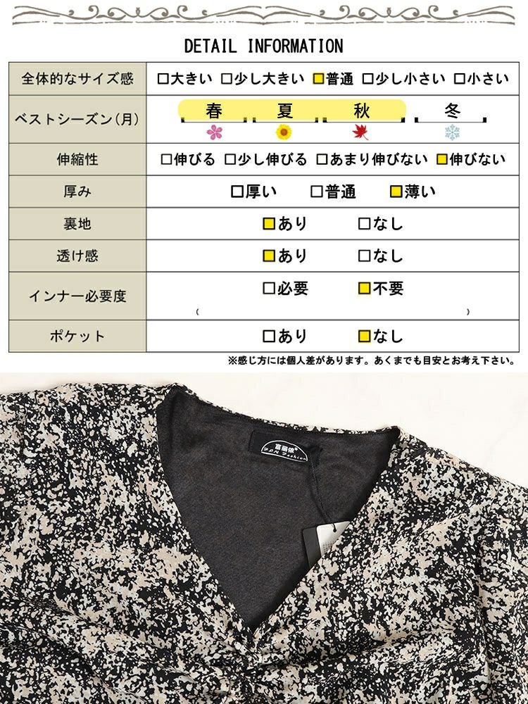 大きいサイズ レディース フレアスリーブシャーリングワンピース　goldy-1339 【メール便可】