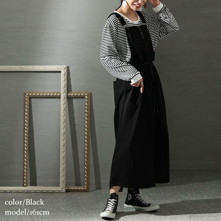 大きいサイズ レディース フード付きスウェットサロペットスカート　jps001