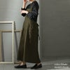 大きいサイズ レディース ツイルエプロンサロペットスカート　wc-0296 カーキ