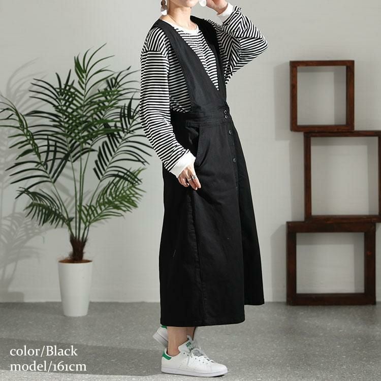 大きいサイズ レディース フロントボタンジャンパーツイルスカート　wc-0251 ブラック
