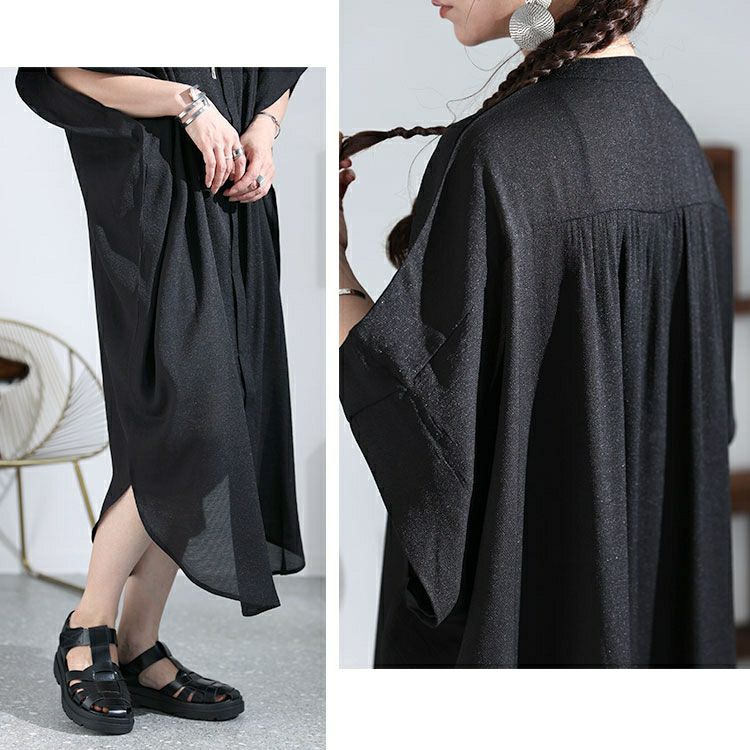 大きいサイズ レディース ドルマンロングワンピース　nw-23009