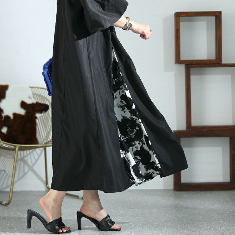 大きいサイズ レディース アート柄切替えワンピース　nw-23007