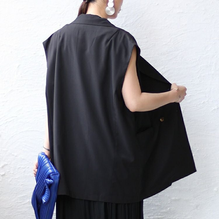 大きいサイズ レディース トレンチ風ベスト　nw-23015