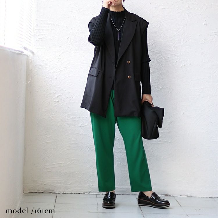 大きいサイズ レディース トレンチ風ベスト　nw-23015