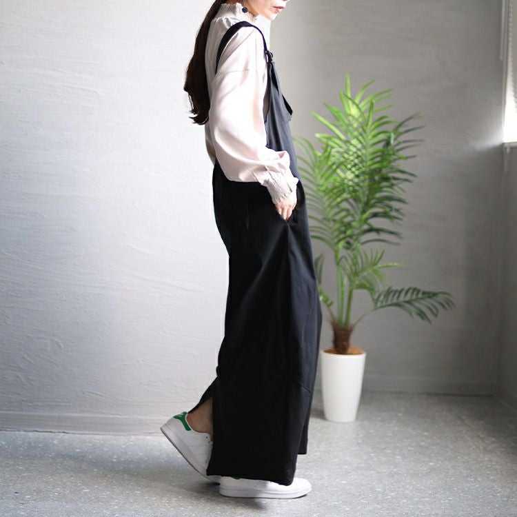 大きいサイズ レディース コクーンシルエットエプロンワンピース　nw-23012