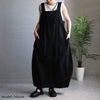 大きいサイズ レディース コクーンシルエットエプロンワンピース　nw-23012 ブラック