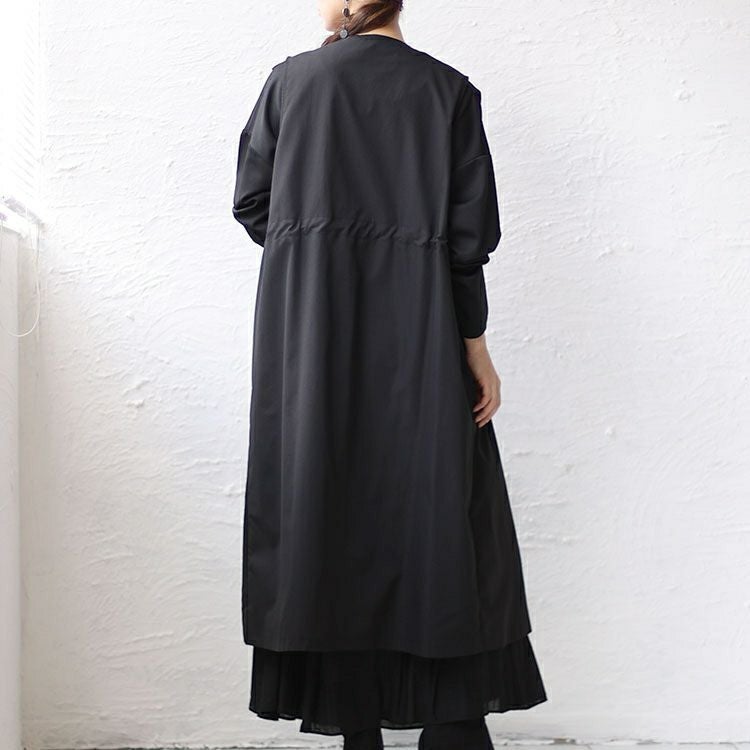 大きいサイズ レディース ウエストドロスト入りロングベスト　maru-6663