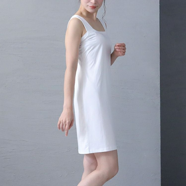 大きいサイズ レディース 接触冷感スリップペチコート　jp490 【メール便可】