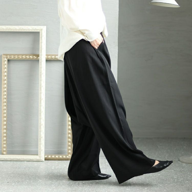 大きいサイズ レディース ウエストゴムサルエルパンツ　sw-0563