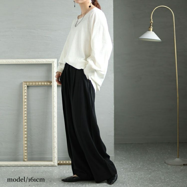 大きいサイズ レディース ウエストゴムサルエルパンツ　sw-0563