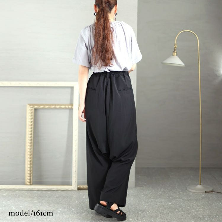 大きいサイズ レディース ウエストゴムサルエルパンツ　sw-0563