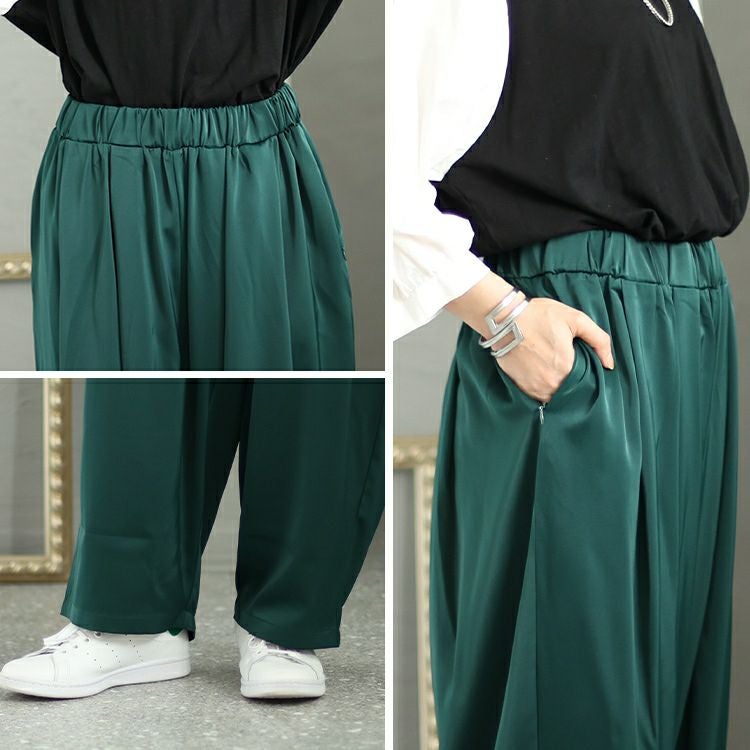 大きいサイズ レディース ウエストタックパンツ　nw-23030