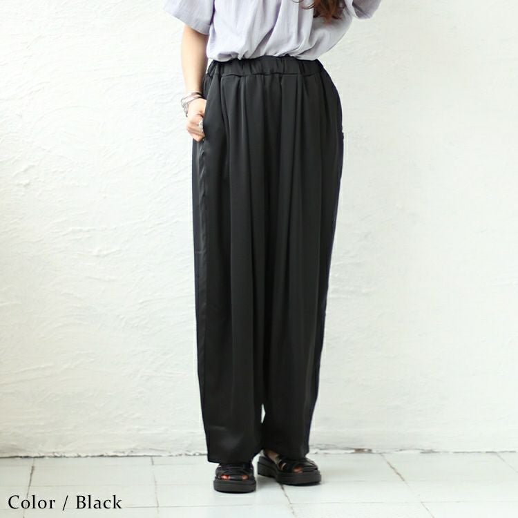 大きいサイズ レディース ウエストタックパンツ　nw-23030