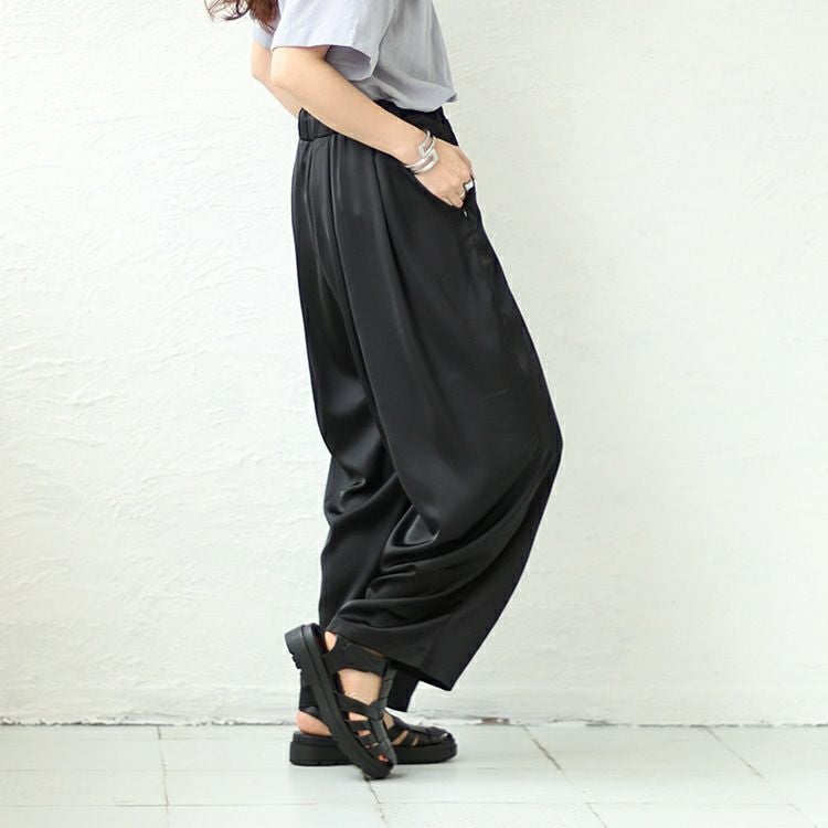 大きいサイズ レディース ウエストタックパンツ　nw-23030