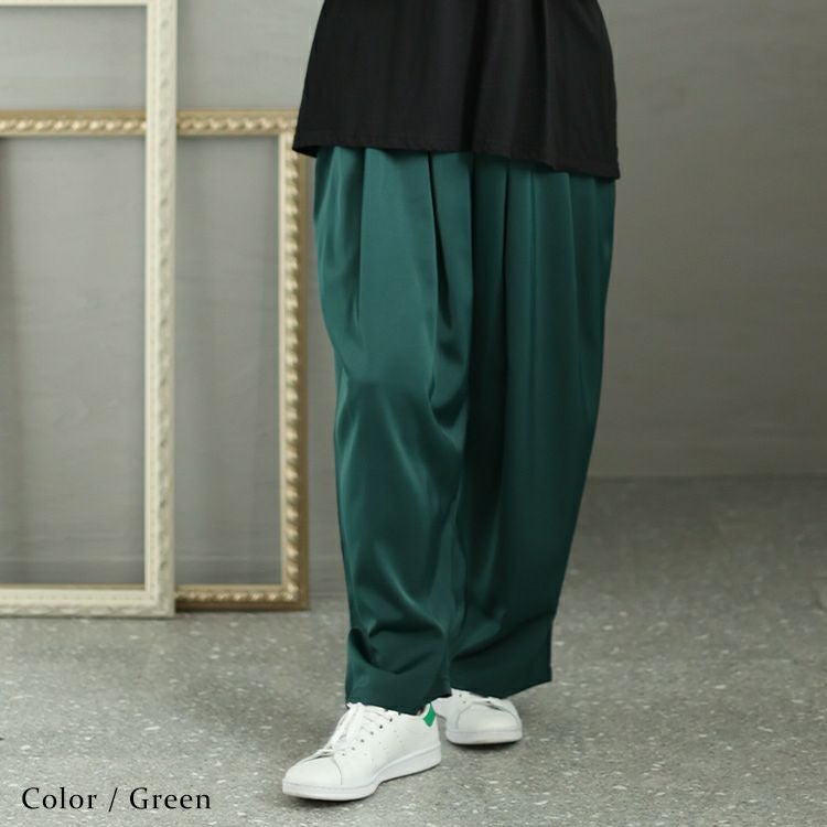 大きいサイズ レディース ウエストタックパンツ　nw-23030