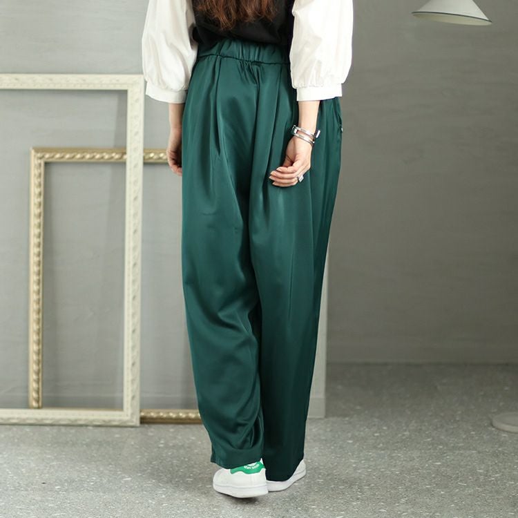 大きいサイズ レディース ウエストタックパンツ　nw-23030