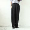 大きいサイズ レディース ウエストタックパンツ　nw-23030 ブラック