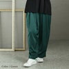 大きいサイズ レディース ウエストタックパンツ　nw-23030 グリーン