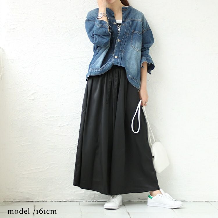 大きいサイズ レディース ウエストフリルギャザーパンツ　nw-23028