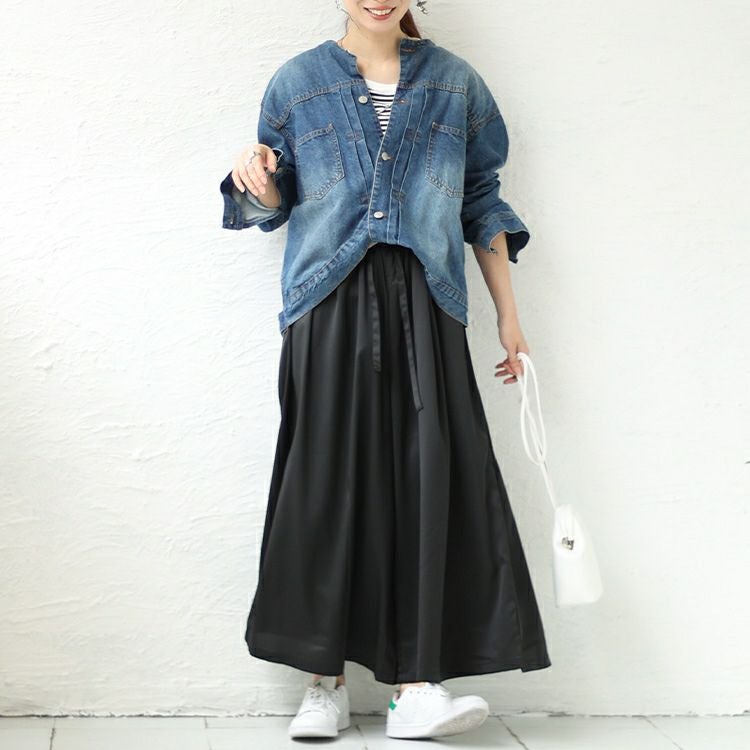 大きいサイズ レディース ウエストフリルギャザーパンツ　nw-23028