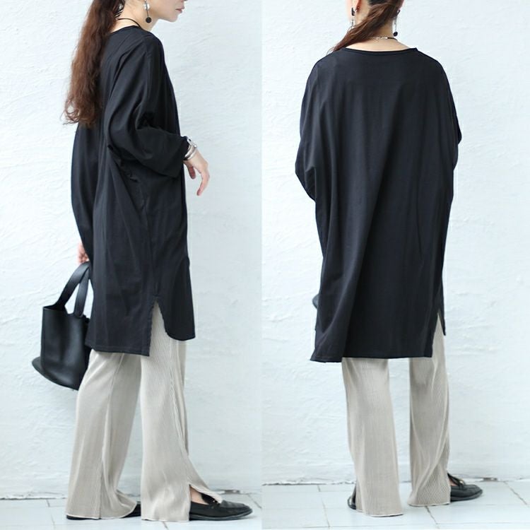 大きいサイズ レディース コットン100％ドルマンスリーブチュニック　wk-0255