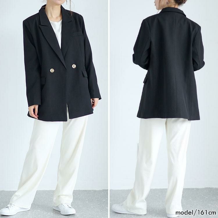 大きいサイズ レディース テーラードジャケット　goldy-1368 ブラック