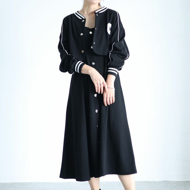 大きいサイズ レディース ジャージジャケット＆キャミワンピース　goldy-1365