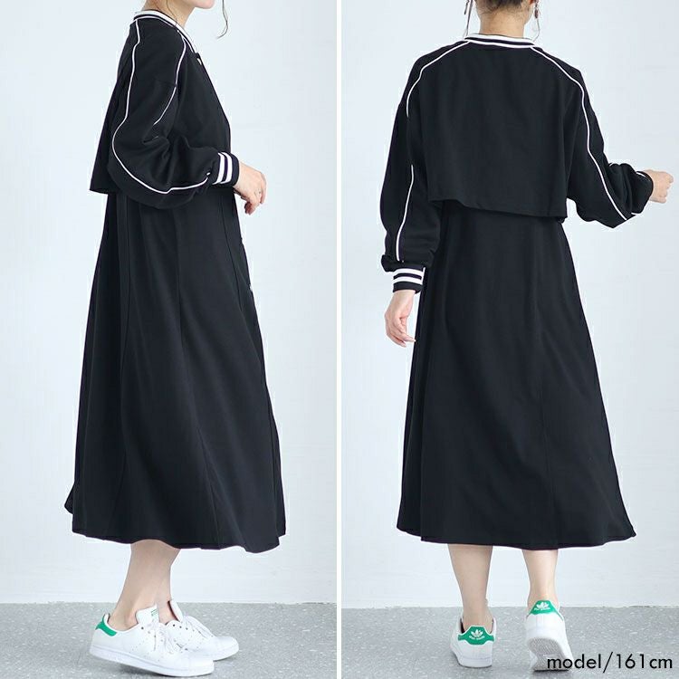 大きいサイズ レディース ジャージジャケット＆キャミワンピース　goldy-1365