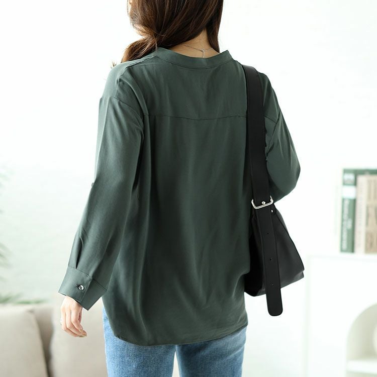 大きいサイズ レディース 袖2wayスキッパーブラウス　cpdai-640200 【ゆうパケット可】